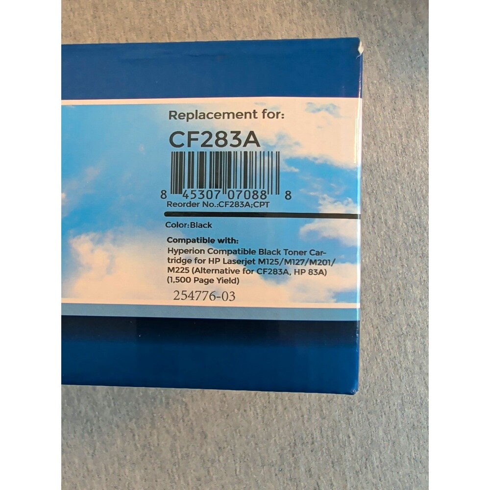 Hyperion Compatible CF283A (83A) Black Laser Toner for HP LaserJet M125/M127